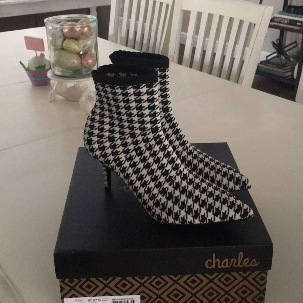 Charles David stretch knit boots